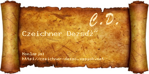 Czeichner Dezső névjegykártya