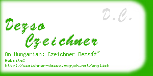 dezso czeichner business card